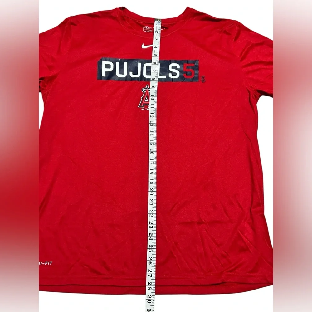 Nike‎ dri fit Los Angeles Angels men's Pujols #5 Graphic Tee shirt size XL MLB